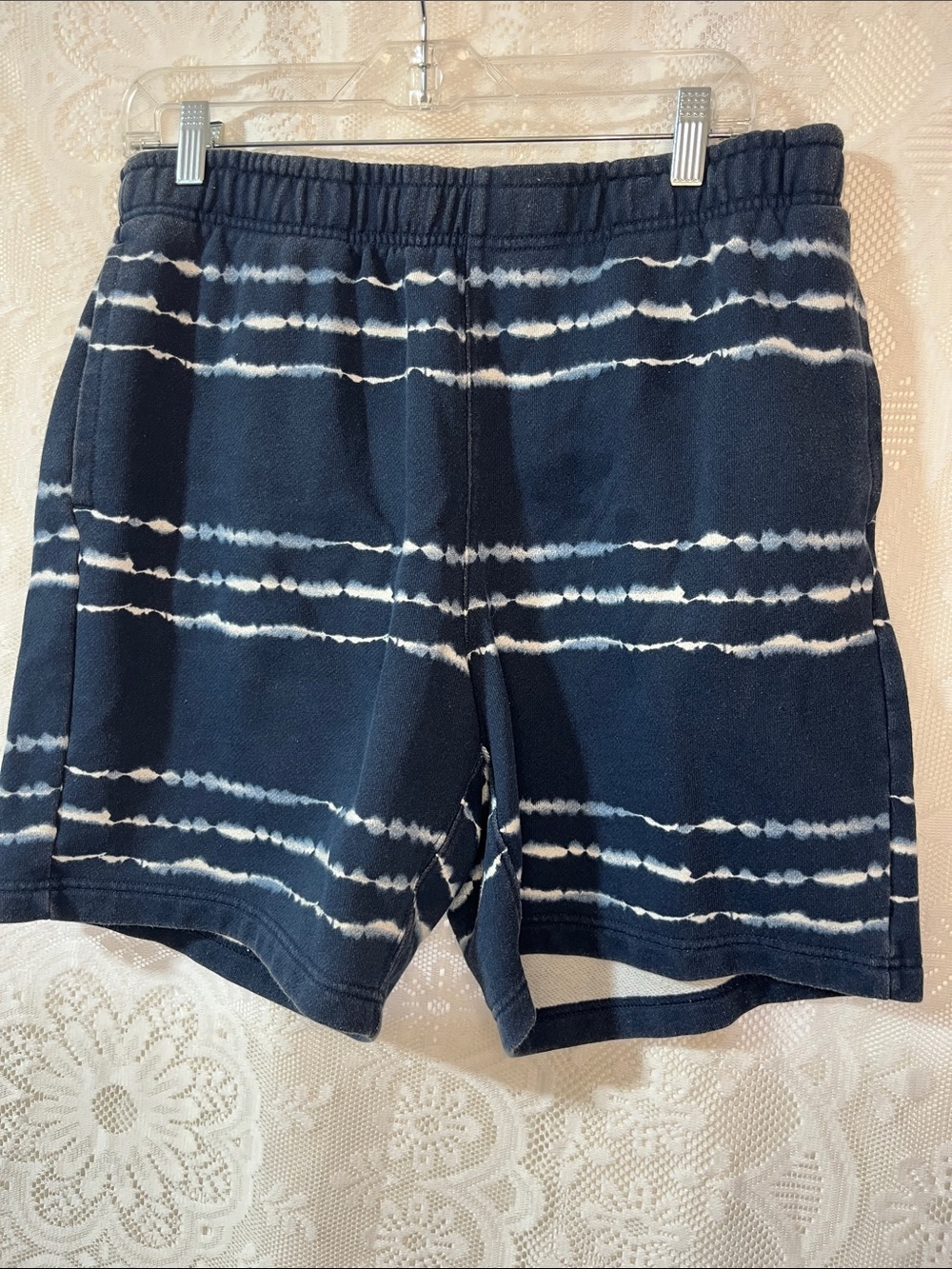 😻5for$15😻Free Assembly Navy Tie-Dye Knit Shorts L